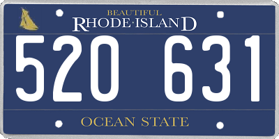 RI license plate 520631