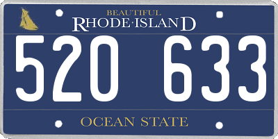 RI license plate 520633