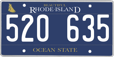 RI license plate 520635