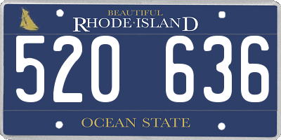 RI license plate 520636