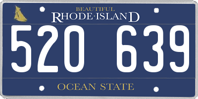 RI license plate 520639