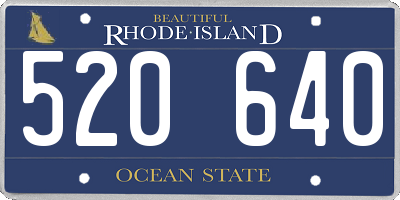 RI license plate 520640