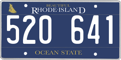 RI license plate 520641