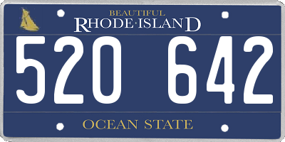RI license plate 520642