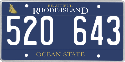RI license plate 520643