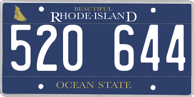 RI license plate 520644