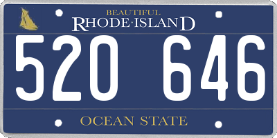 RI license plate 520646