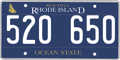 RI license plate 520650