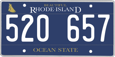 RI license plate 520657