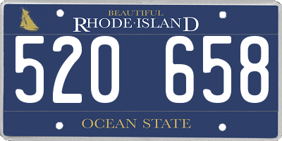 RI license plate 520658