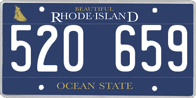 RI license plate 520659