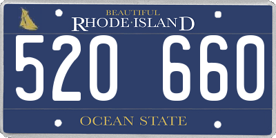 RI license plate 520660