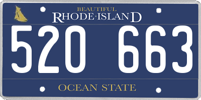 RI license plate 520663