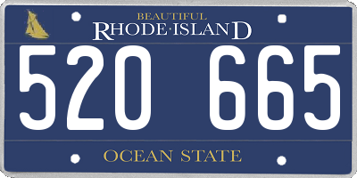 RI license plate 520665