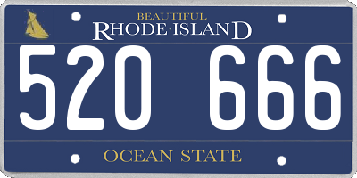 RI license plate 520666