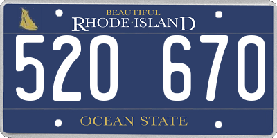 RI license plate 520670
