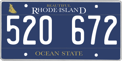 RI license plate 520672