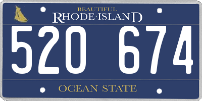 RI license plate 520674