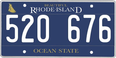 RI license plate 520676