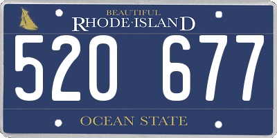 RI license plate 520677