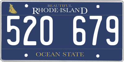 RI license plate 520679
