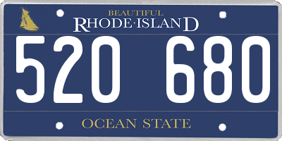 RI license plate 520680