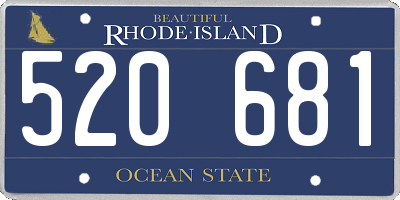 RI license plate 520681