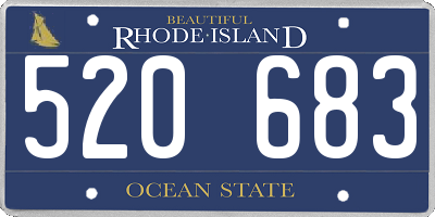 RI license plate 520683