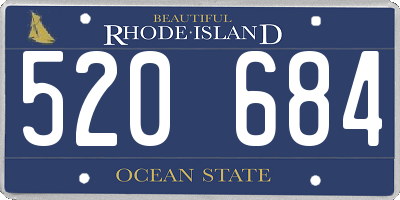 RI license plate 520684