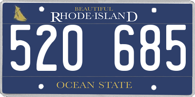 RI license plate 520685