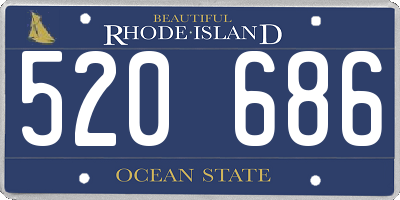 RI license plate 520686