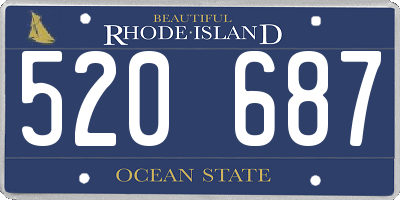 RI license plate 520687