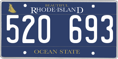 RI license plate 520693