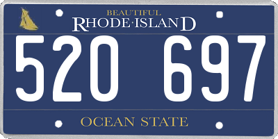 RI license plate 520697
