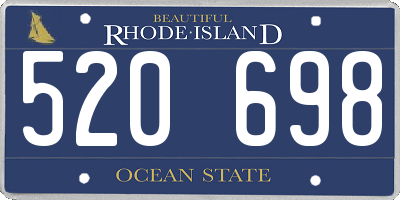 RI license plate 520698