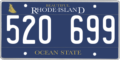 RI license plate 520699