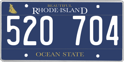 RI license plate 520704