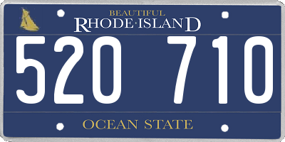 RI license plate 520710