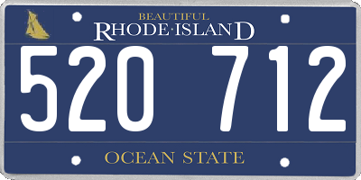 RI license plate 520712