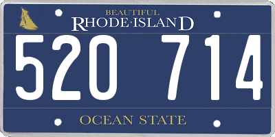 RI license plate 520714