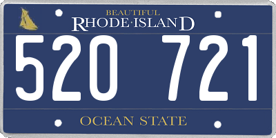 RI license plate 520721