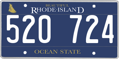 RI license plate 520724