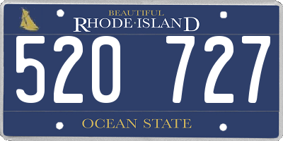 RI license plate 520727