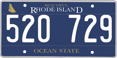 RI license plate 520729