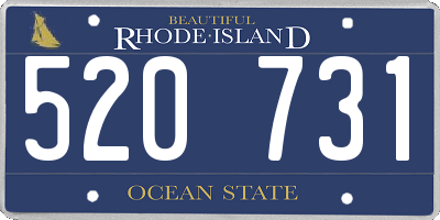 RI license plate 520731