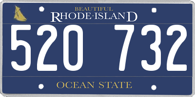 RI license plate 520732