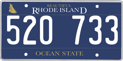 RI license plate 520733