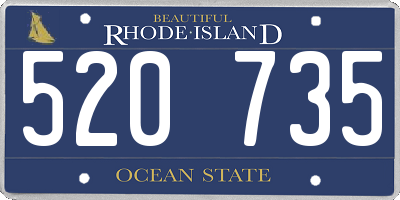 RI license plate 520735