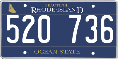 RI license plate 520736