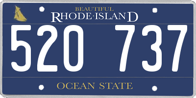 RI license plate 520737